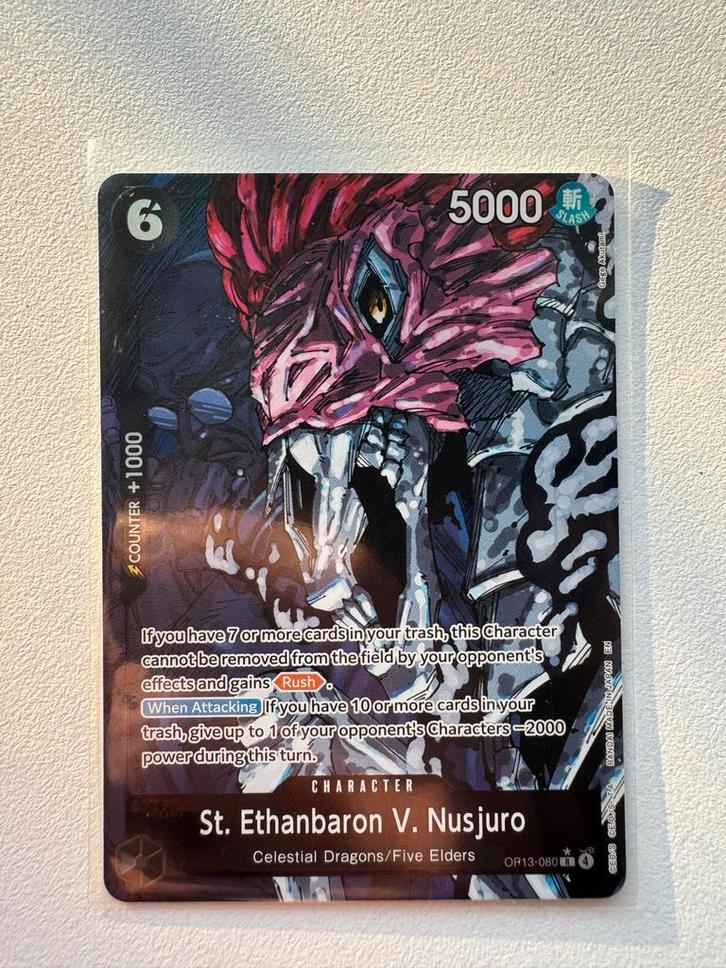 One Piece TCG Kaart - St. Ethanbaron V. Nusjuro OP06-080, Hobby en Vrije tijd, Verzamelkaartspellen | Overige, Nieuw, Losse kaart