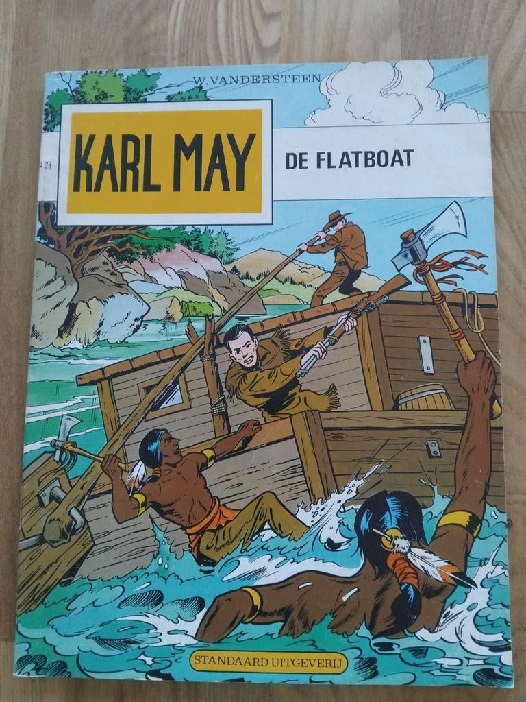 Karl May - De Flatboat - Stripboek door W. Vandersteen, Eén stripboek, Ophalen of Verzenden, Gelezen, W. Vandersteen