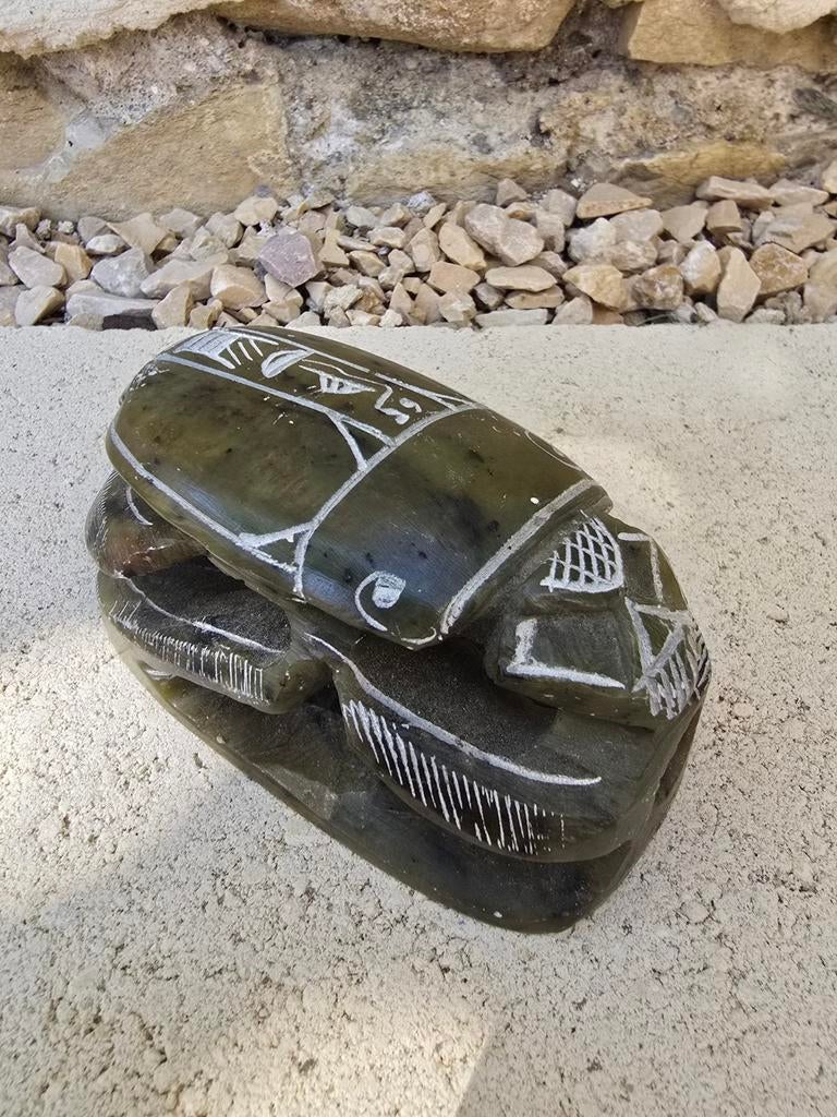 Decoratieve Egyptische scarabee kever / presse-papier €25, Ophalen of Verzenden