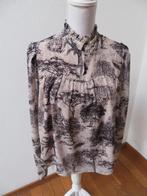 V16 NIKKIE nieuwe blouse beige zwart maat 36, Beige, Nieuw, Ophalen of Verzenden, Nikkie