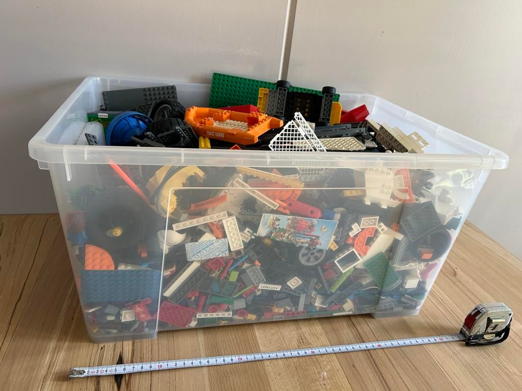 Grote bak LEGO met diverse onderdelen en boekjes, Kinderen en Baby's, Speelgoed | Duplo en Lego, Ophalen, Lego, Losse stenen, Inclusief instructies