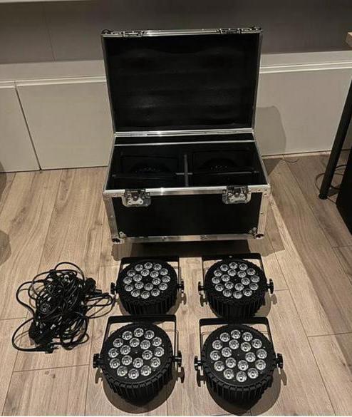 8x Lampen + Flightcase (4 in kist, 4 los), Ophalen, Zo goed als nieuw, Licht