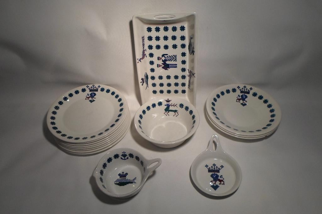 Figgjo Flint Norway Servies Menu, Huis en Inrichting, Ophalen of Verzenden, Gebruikt, Aardewerk, Overige stijlen