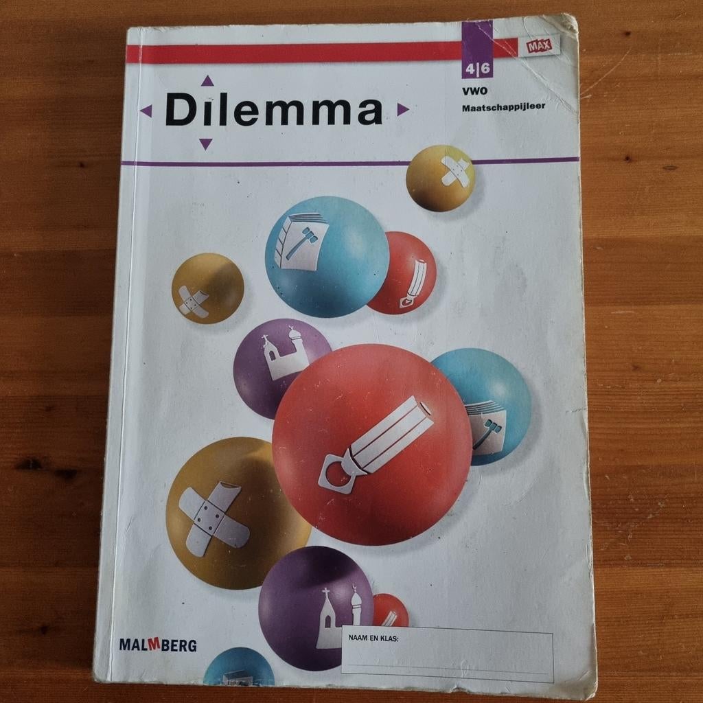 Dilemma Maatschappijleer VWO 4/6 Malmberg, Ophalen of Verzenden, Gelezen, VWO, Maatschappijleer