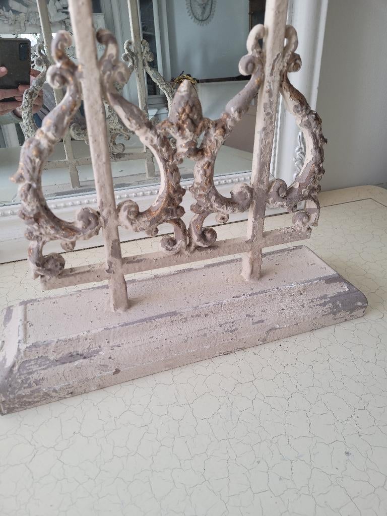 Grote geheel metalen lamp antiek look merk Clayre & Eef, Antiek en Kunst, Ophalen of Verzenden