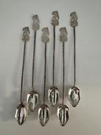 VINTAGE verzilverde WAJANG DJOKA lepeltjes, Antiek en Kunst, Antiek | Bestek, Ophalen of Verzenden