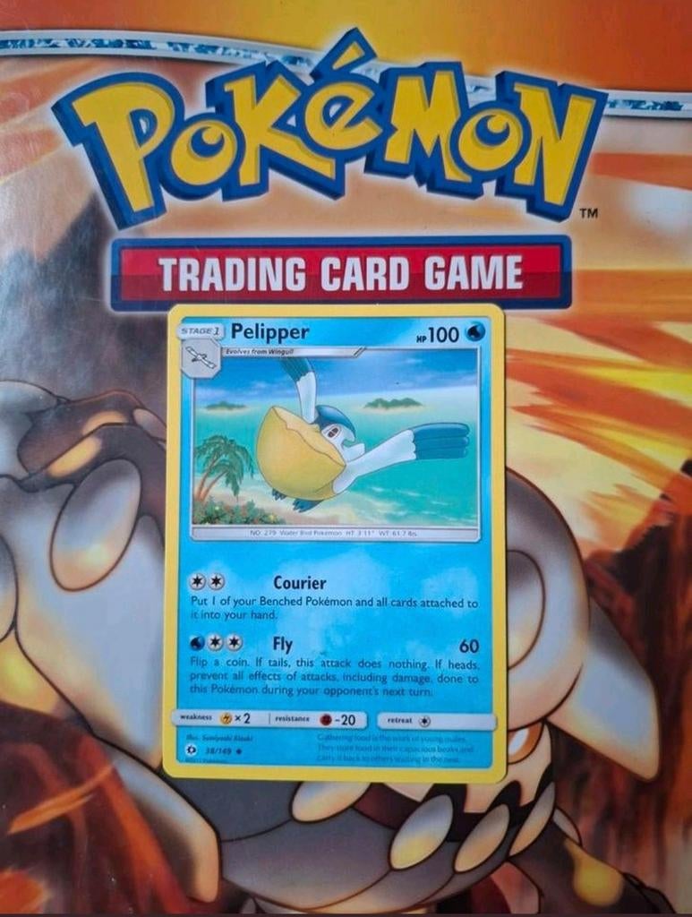 Pelipper 38/149 Sun&moon base set pokemon kaart nm, Hobby en Vrije tijd, Verzamelkaartspellen | Pokémon, Ophalen of Verzenden