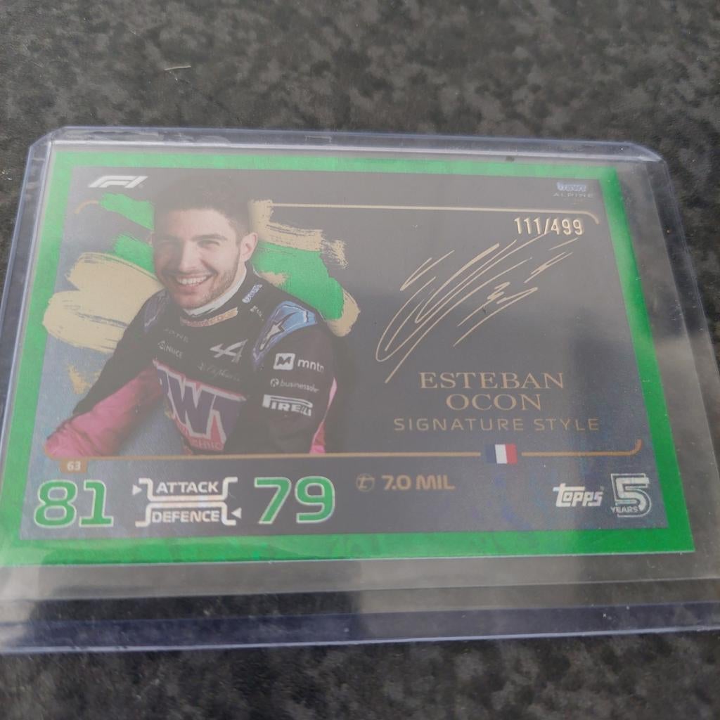 Esteban Ocon F1 Topps kaart - Signature Style, Ophalen of Verzenden