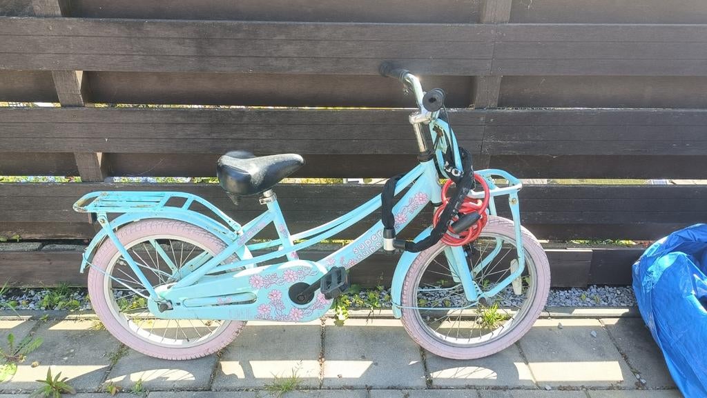 Meisje fiets, Fietsen en Brommers, Ophalen, Gebruikt, 16 tot 20 inch
