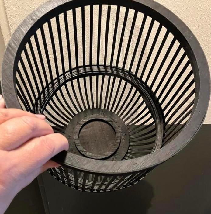 Zwart windlicht, Ophalen of Verzenden, Gebruikt, Zwart, Metaal