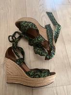 Ugg sandalen met sleehak en lintsluiting, Gedragen, Groen, Sandalen of Muiltjes, Ophalen of Verzenden