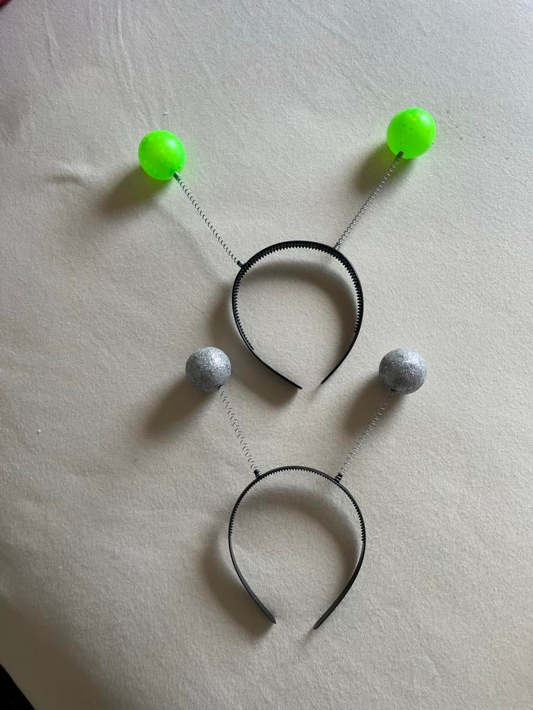 Diadeem Alien Wiebel Hoofdband - Feestthema Accessoire, Ophalen, Gebruikt, Feestartikel, Fantasy
