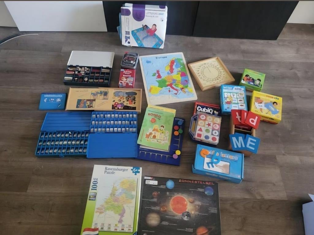 Partij puzzels, tiptoi, educatieve spellen en bordspellen, Ophalen, Gebruikt