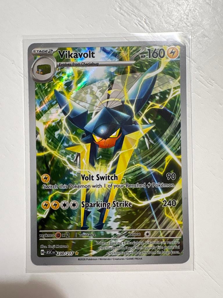Vikavolt 230/217 - ASCEN - Pokémonkaart, Ophalen of Verzenden, Zo goed als nieuw, Losse kaart, Foil