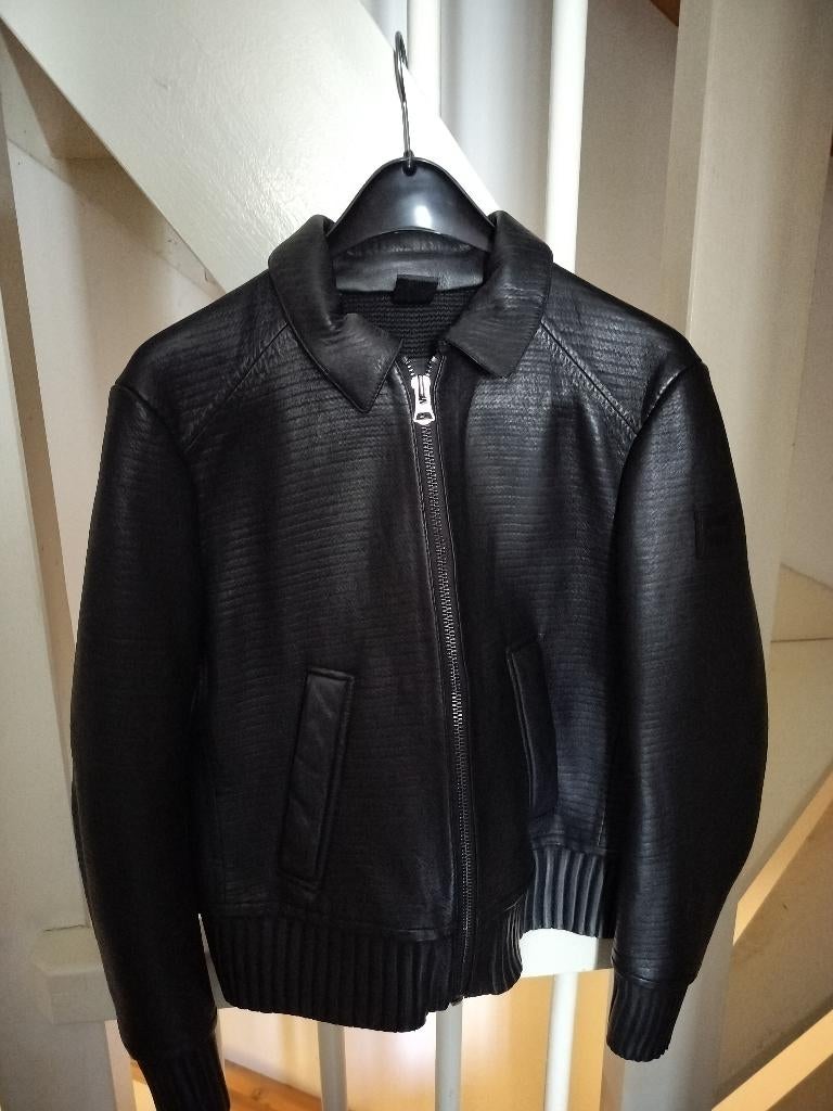 Boss Leren jas, Kleding | Heren, Zwart, Overige maten, Ophalen of Verzenden, Zo goed als nieuw