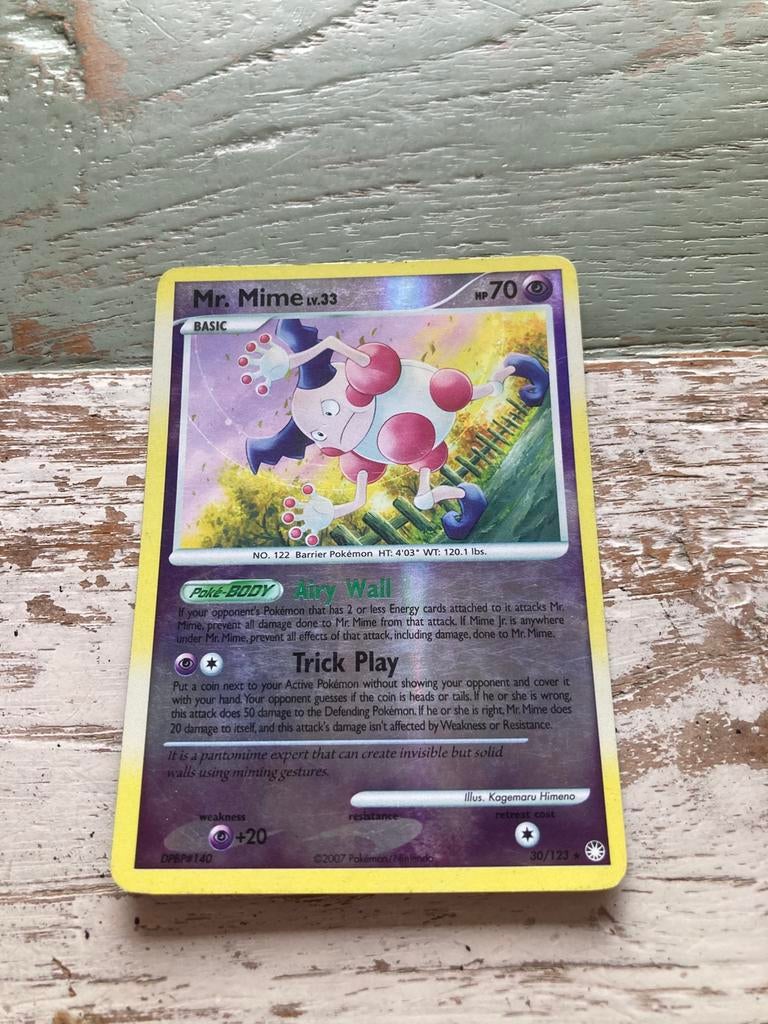 Pokemon kaart Mr. Mime Reverse Holo, Ophalen of Verzenden, Zo goed als nieuw
