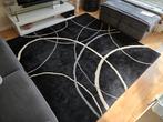 Echt wollen vloerkleed van Ikea, zwarte ondergrond., Ophalen, Gebruikt, Rechthoekig, 200 cm of meer