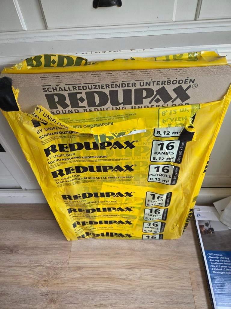 Redupax 9mm +10dB ondervloer 6m2, Ophalen