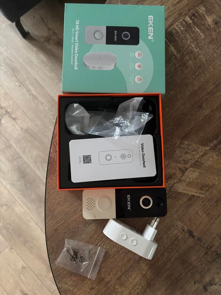 EKEN T8 HD Smart Video Deurbel, Ophalen of Verzenden, Bewegingsdetectiesensor, Gebruikt, Draadloos