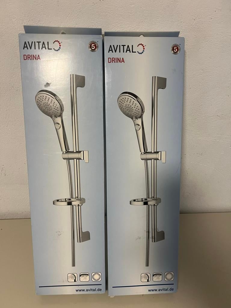 AVITAL Drina Doucheset 2 stuks partij Nieuw zie foto’s, Ophalen, Nieuw, Chroom, Douche