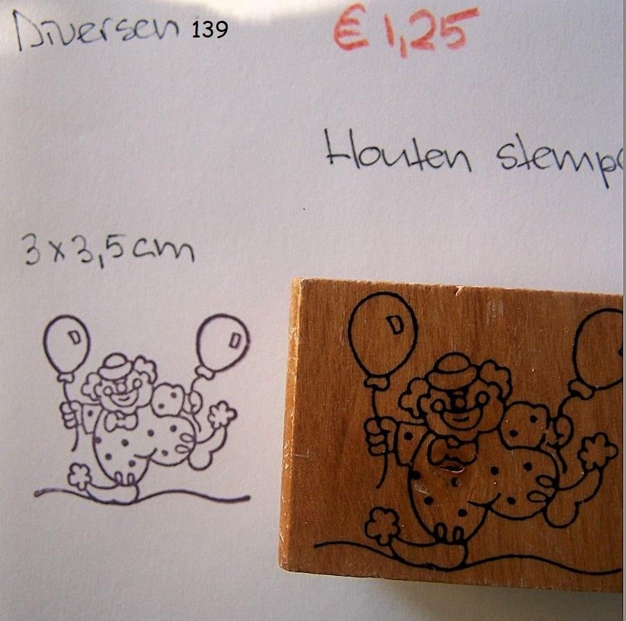 Diversen 139 Houten stempel, Hobby en Vrije tijd, Ophalen of Verzenden, Zo goed als nieuw, Houten stempel