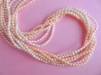 jwg Vintage 70s zoetwaterparels parel ketting creme goud klr, Sieraden, Tassen en Uiterlijk, Antieke sieraden, Verzenden, Overige materialen