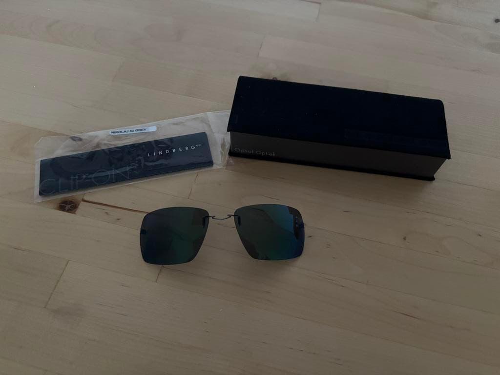 Clip on zonnebril voor Lindberg nikolaj 52, Overige merken, Zonnebril, Overige kleuren, Ophalen of Verzenden