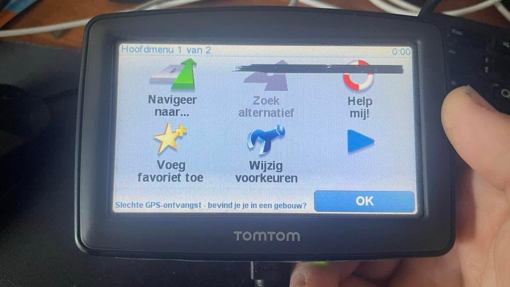 TomTom navigatiesysteem met streep in het beeld, Auto diversen, Autonavigatie, Ophalen of Verzenden, Gebruikt