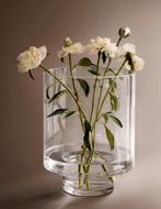 Te koop windlicht van glas het past ook op deze zuil, Ophalen, Overige kleuren, Glas, Minder dan 50 cm