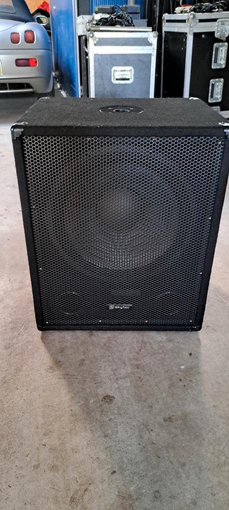 Skytec SMWBIAS BI-AMP 600W actieve 15 inch subwoofer, Audio, Tv en Foto, Luidsprekers, Ophalen