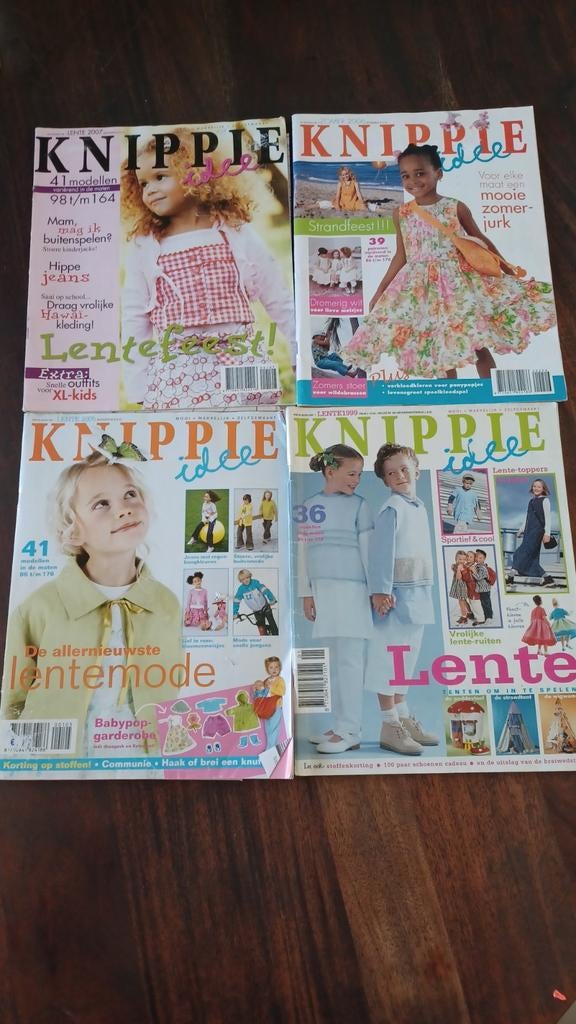 4 x Knippie, naaien voor kinderen in maat 80 - 176, Hobby en Vrije tijd, Kledingpatronen, Ophalen of Verzenden, Zo goed als nieuw