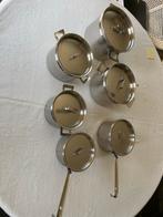 Complete Sola pannenset roestvrijstaal 6-delig, Keramische plaat, Pannenset, Ophalen of Verzenden, Zo goed als nieuw