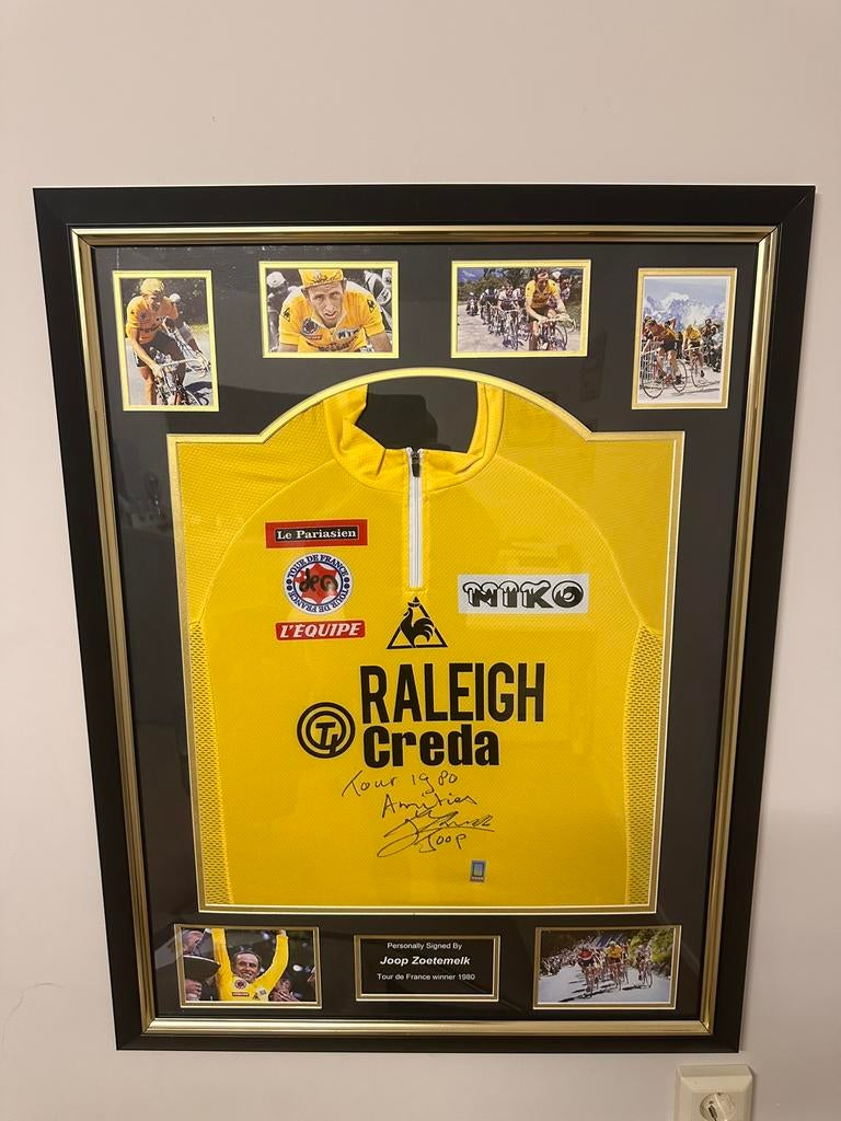 Prachtig gesigneerd Raleigh shirt Joop Zoetemelk incl. COA, Ophalen of Verzenden, Zo goed als nieuw