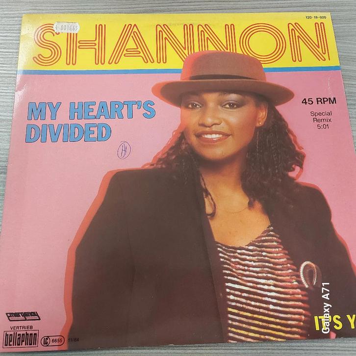 12 inch Maxisingel Shannon - My Heart's Devided (Remix), Cd's en Dvd's, Vinyl | Dance en House, Gebruikt, Disco, 12 inch, Ophalen of Verzenden