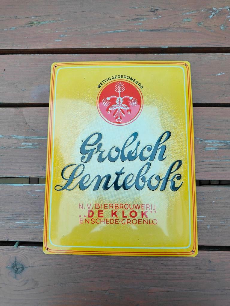Grolsch reclame bord, Ophalen of Verzenden, Zo goed als nieuw, Reclamebord, Plaat of Schild, Grolsch