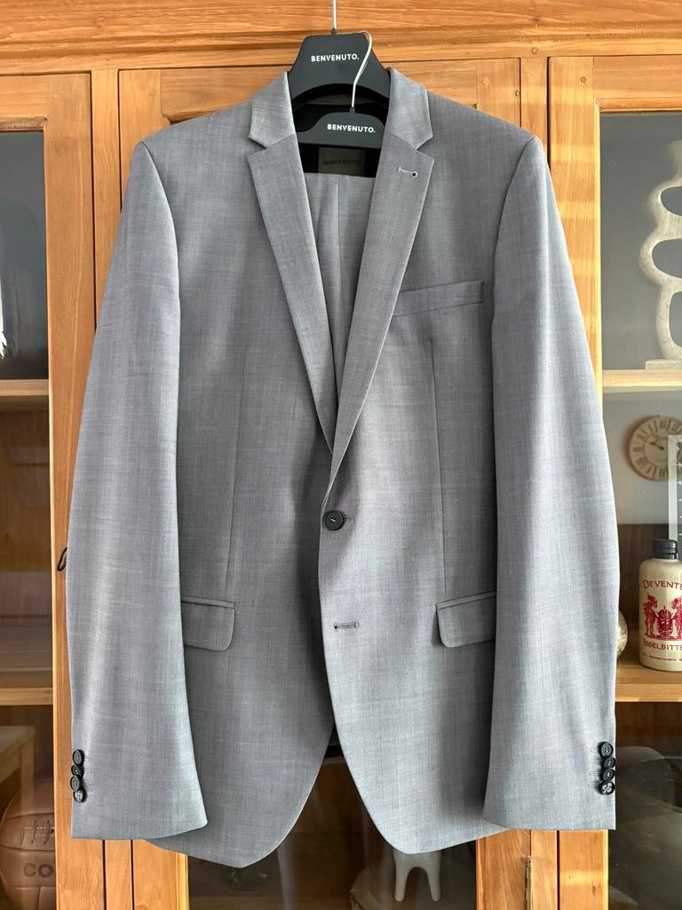 Grijs heren pak/ kostuum, Ophalen, Zo goed als nieuw, Grijs