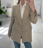 Blazer Zara maat S nieuw beige linnen, Beige, Nieuw, Ophalen of Verzenden, Jasje