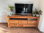 Teakhouten dressoirkast of tv kast met lades en rvs grepen, Ophalen, Teakhout, Zo goed als nieuw, Met lade(s)
