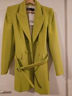 Nieuwe Zara Kolbert Lime Groen met Schoudervullingen en Riem, Kleding | Dames, Jasjes, Kostuums en Pakken, Maat 38/40 (M), Zara
