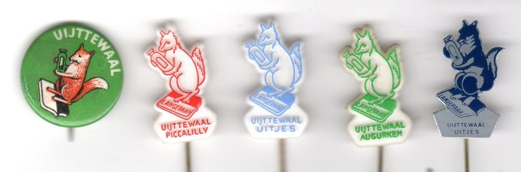 5 speldjes UIJTTEWAAL CONSERVEN TER AAR LANGERAAR (A1), Ophalen of Verzenden, Gebruikt, Overige onderwerpen