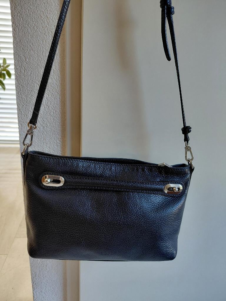 ABRO schouder/tas donker blauw, Sieraden, Tassen en Uiterlijk, Tassen | Damestassen, Verzenden, Zo goed als nieuw, Blauw, Schoudertasje
