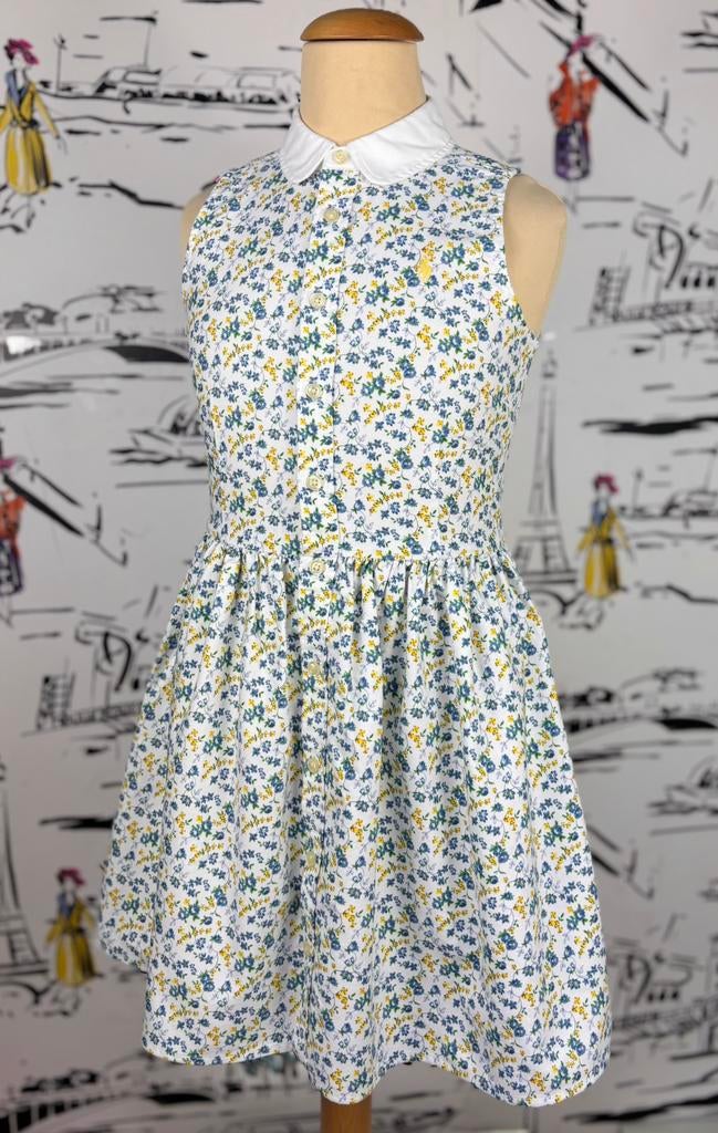 Ralph Lauren oxford floral jurk maat 10, Zo goed als nieuw, Ralph Lauren, Jurk of Rok, Verzenden