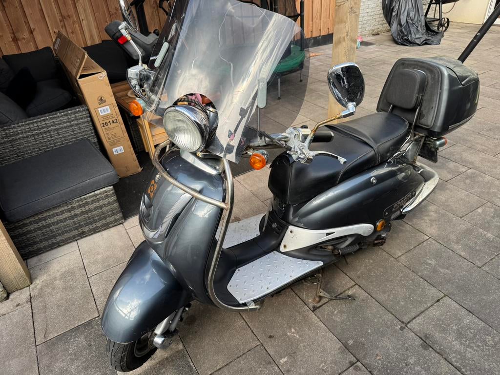 AGM Grande Retro snorscooter blauw kenteken, Gebruikt, Benzine, Ophalen, Overige merken