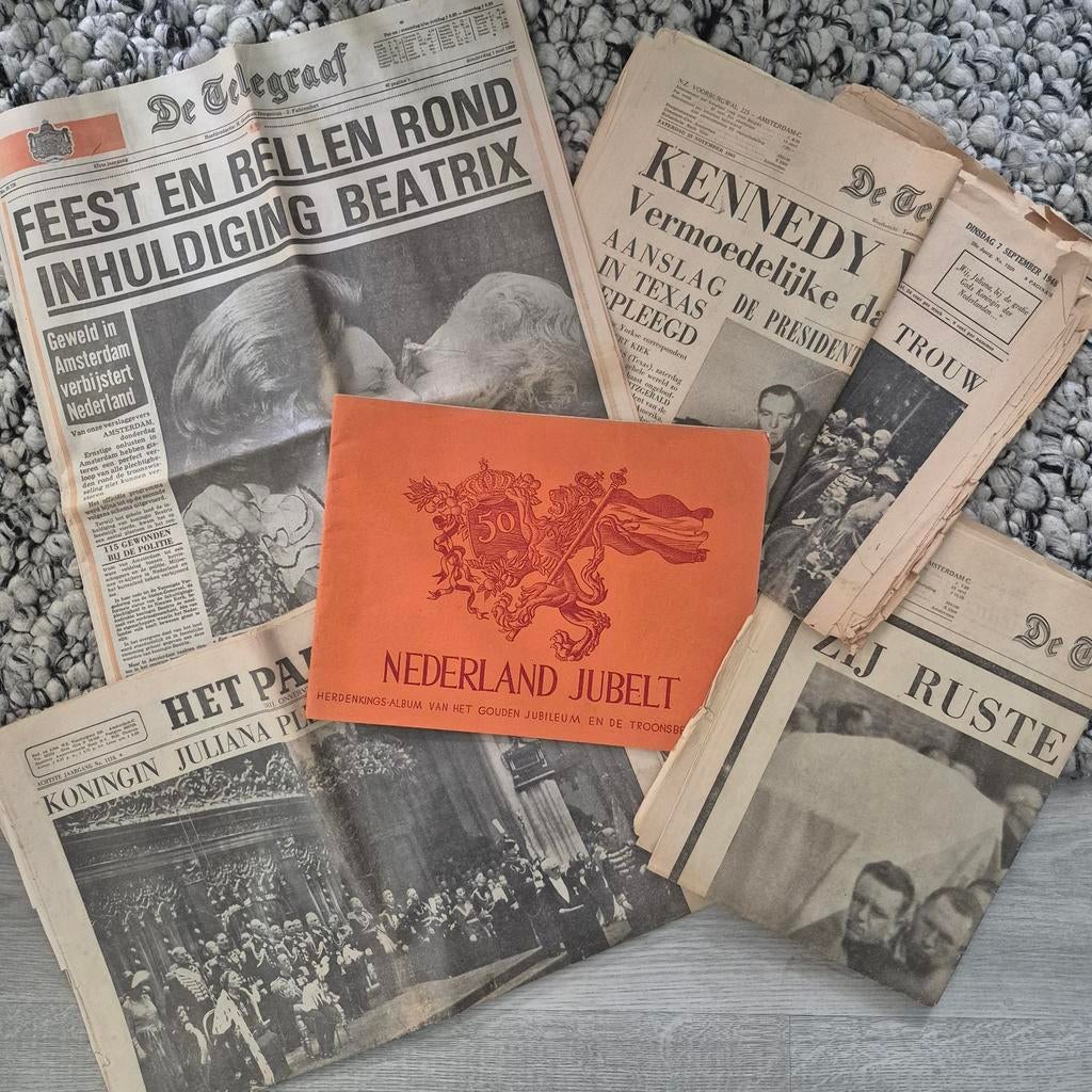 Koningshuis kranten en jubileumalbum, Verzamelen, Ophalen of Verzenden, Gebruikt, Nederland, Tijdschrift of Boek
