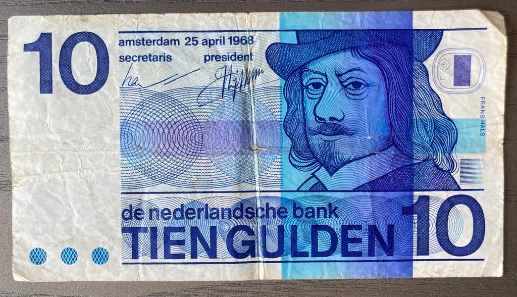 Bankbiljet 10 gulden -1968, Postzegels en Munten, Bankbiljetten | Nederland, Ophalen of Verzenden, 10 gulden