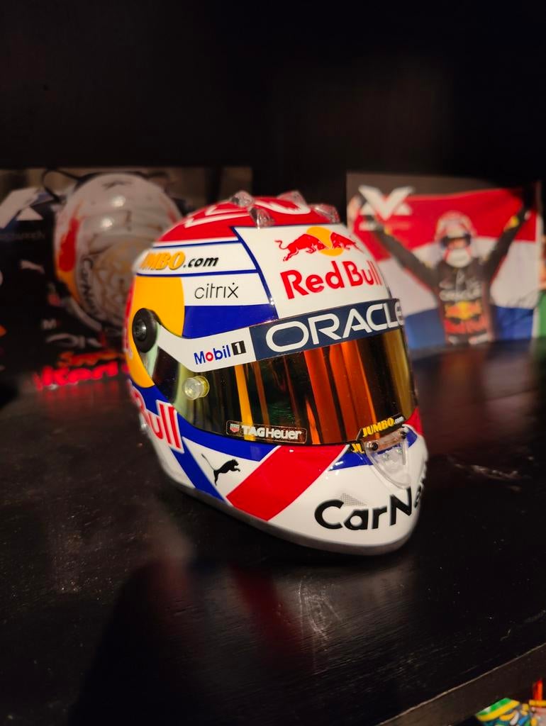 Max Verstappen helm gp Zandvoort 2022 1:2 limited edition, Ophalen of Verzenden, Zo goed als nieuw, Formule 1