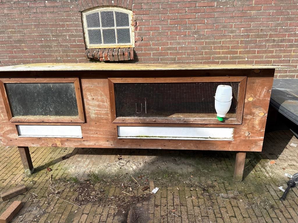 Konijnenhok, Dieren en Toebehoren, Knaagdieren en Konijnen | Hokken en Kooien, Ophalen, 110 cm of meer, Hok, 90 cm of meer