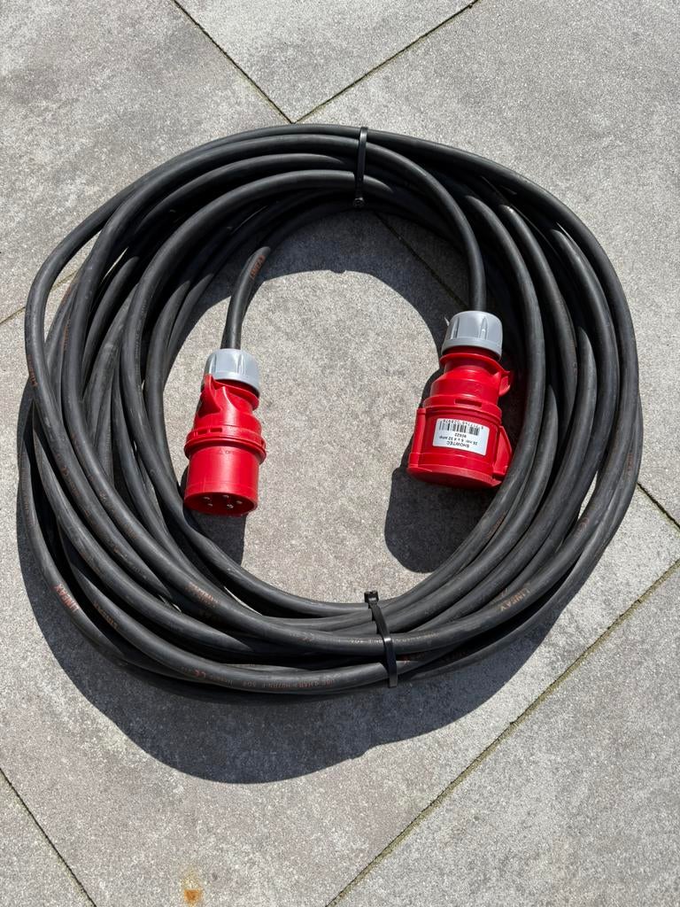 Verlengkabel 22,5m 32A 5x4mm² Nexans Lineax, Ophalen of Verzenden, Zo goed als nieuw, Apparatuur