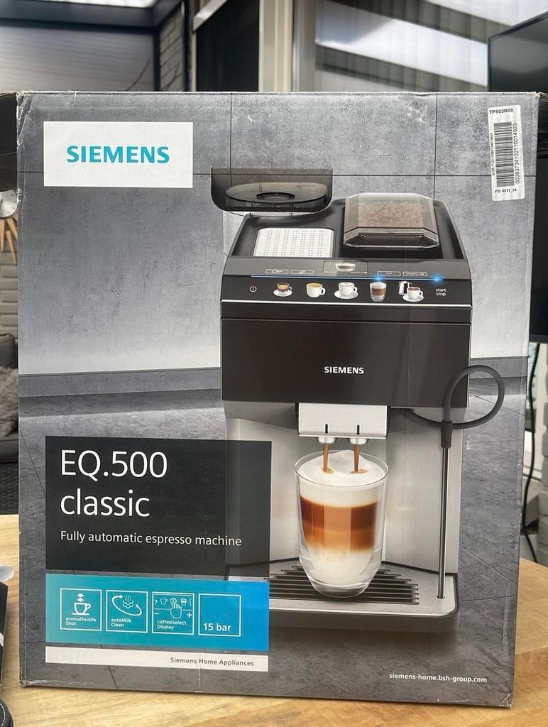 Siemens EQ.500 classic - Defecte volautomatische espressomac, Ophalen of Verzenden, Niet werkend, Espresso apparaat, Koffiebonen