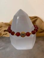 Carneool facet geluk beschermt power vertrouwen uniek, Sieraden, Tassen en Uiterlijk, Armbanden, Met bedels of kralen, Nieuw, Oranje